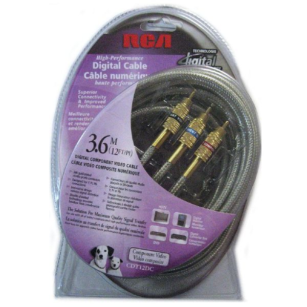 RCA 12 ft. Component Video Cable